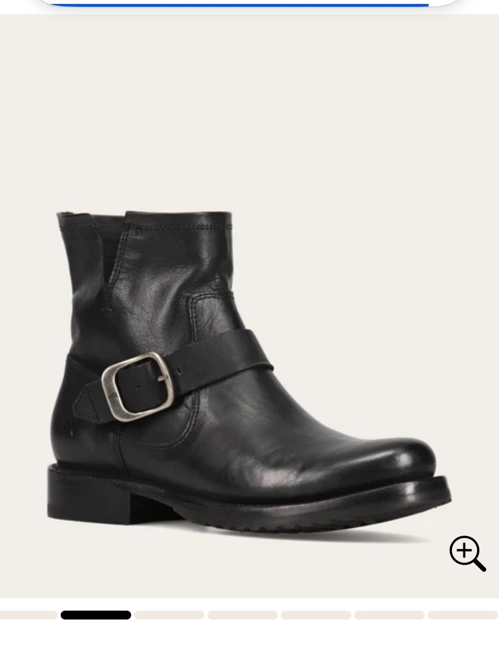 Frye Black Leather Buckle Ankle Boot Size 7
